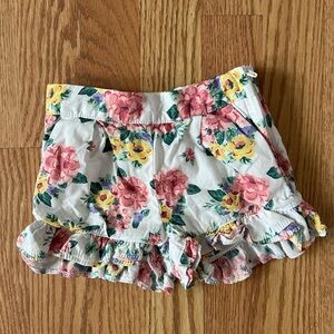 Janie and Jack Floral Ruffle Shorts 18-24M